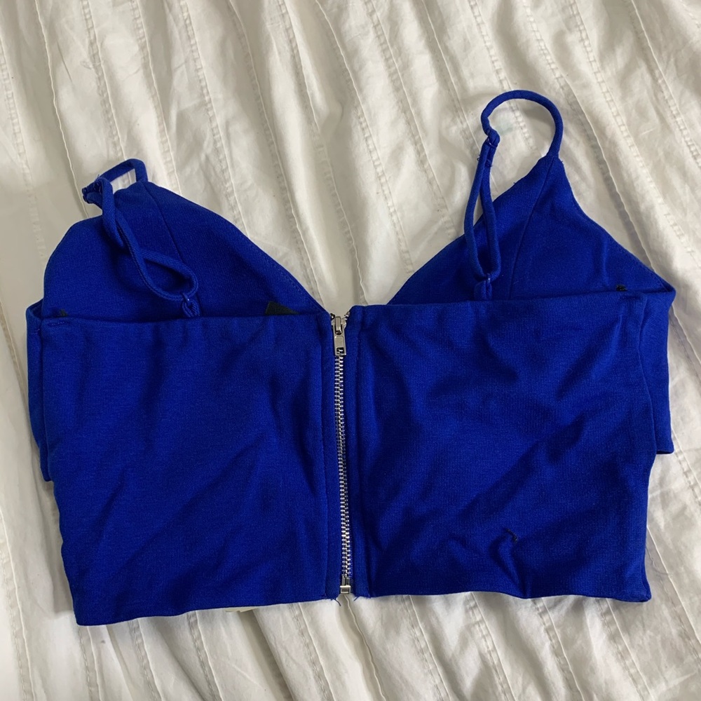 Blue crop top